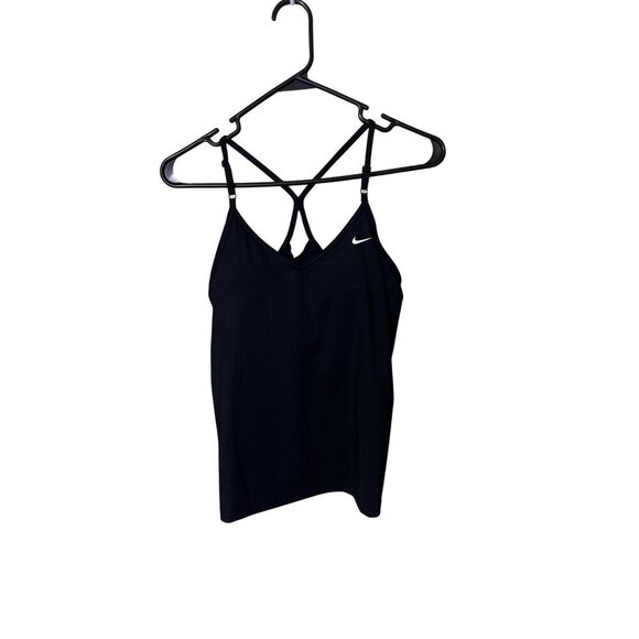 Nike Other - Nike Womens Black Strappy V-Neck Sports Tank Top M Beachy Swim Tropical Vacation